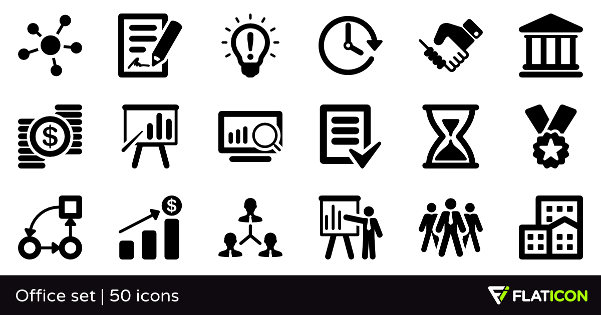 1200x630 Office Set Free Icons