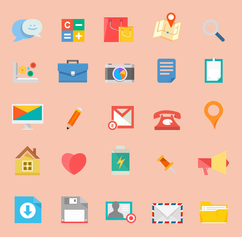 Awesome Free Flat Icons Packs 800x782 Awesome Free Flat Icons Packs