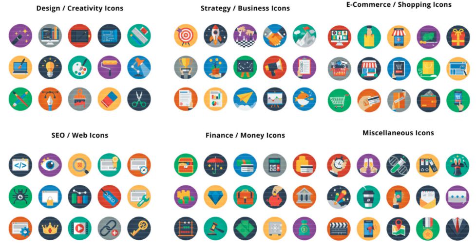Premium Flat Icons 977x510 Premium Flat Icons