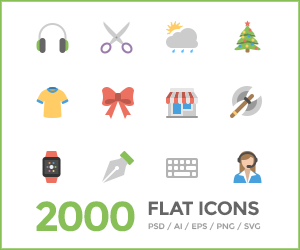 300x250 Free Flat Icons