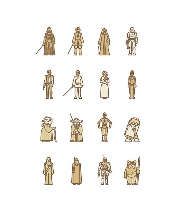 600x724 Star Wars Flat Icons