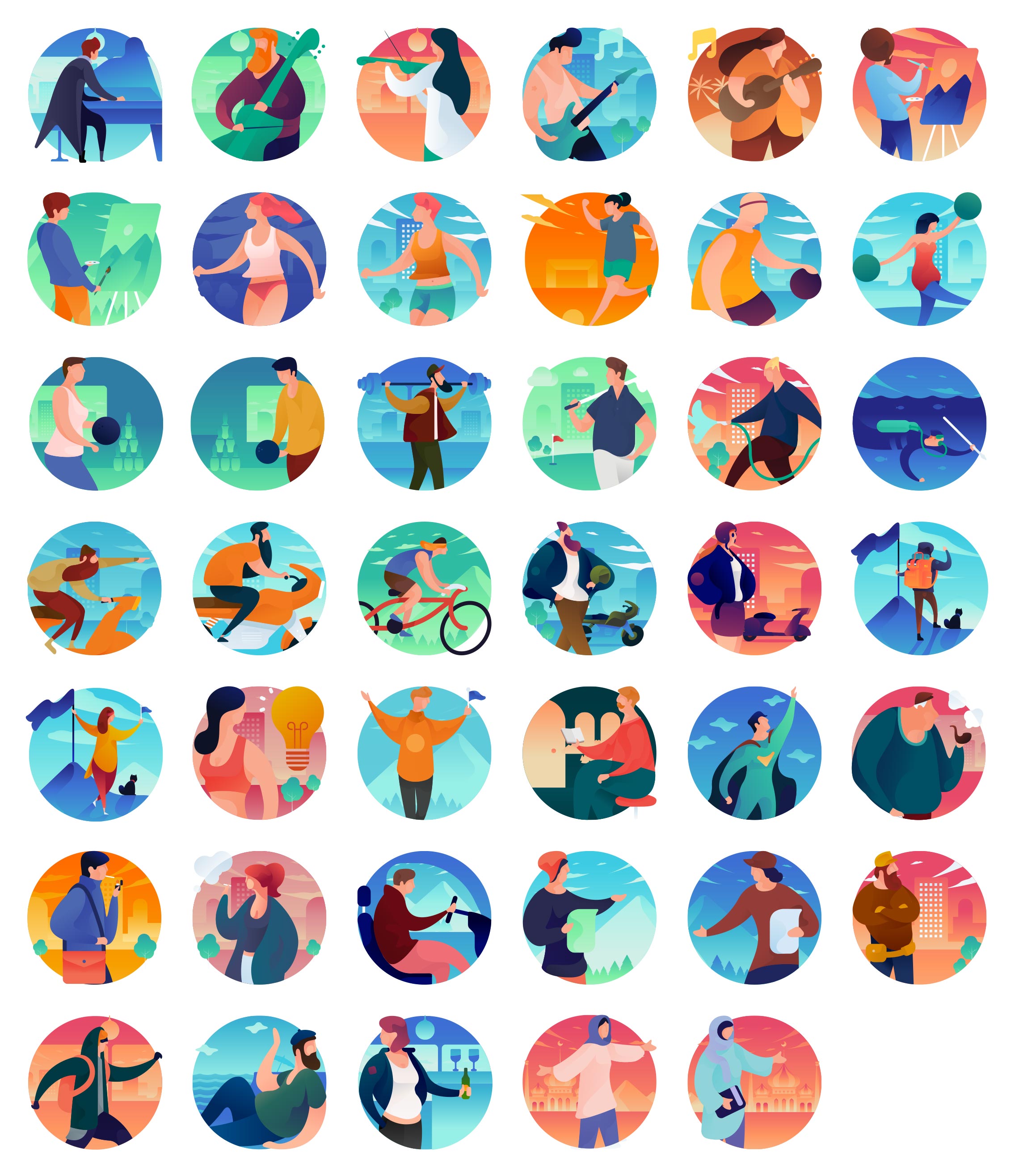 2280x2631 Flat Icons Pack