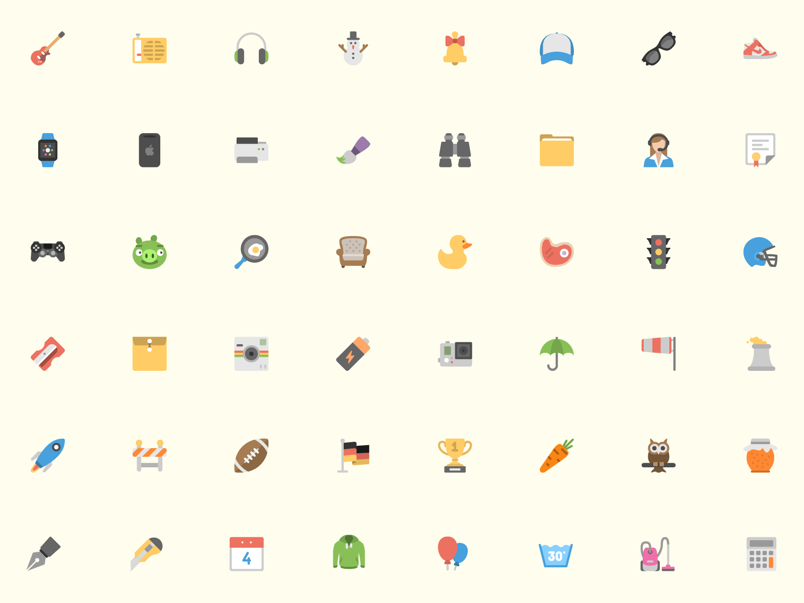 1600x1200 Squid Ink Flat Icon Pack