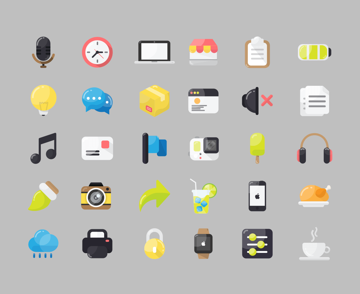1200x980 Free Flat Icon Pack Iconstore