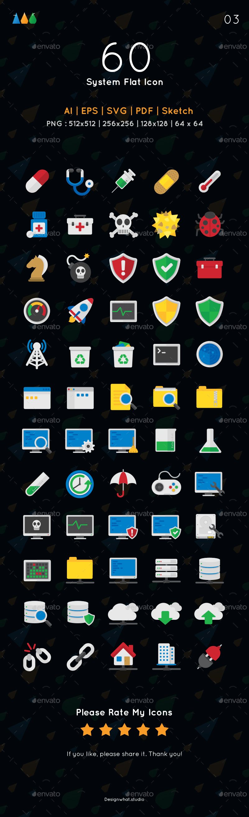 800x2623 Flat Icon Pack