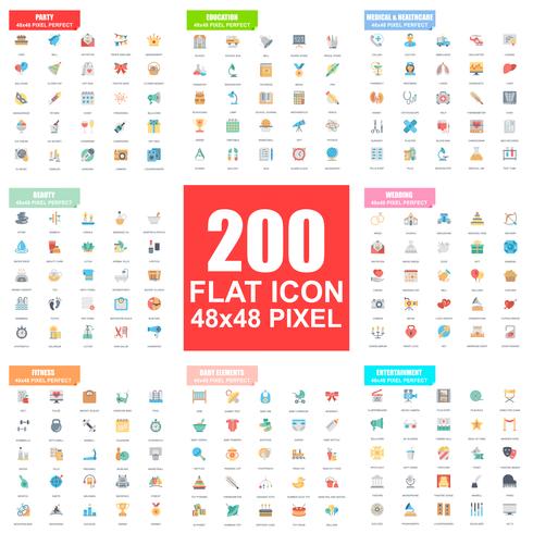490x490 Flat Pictogram Icon Pack Vector