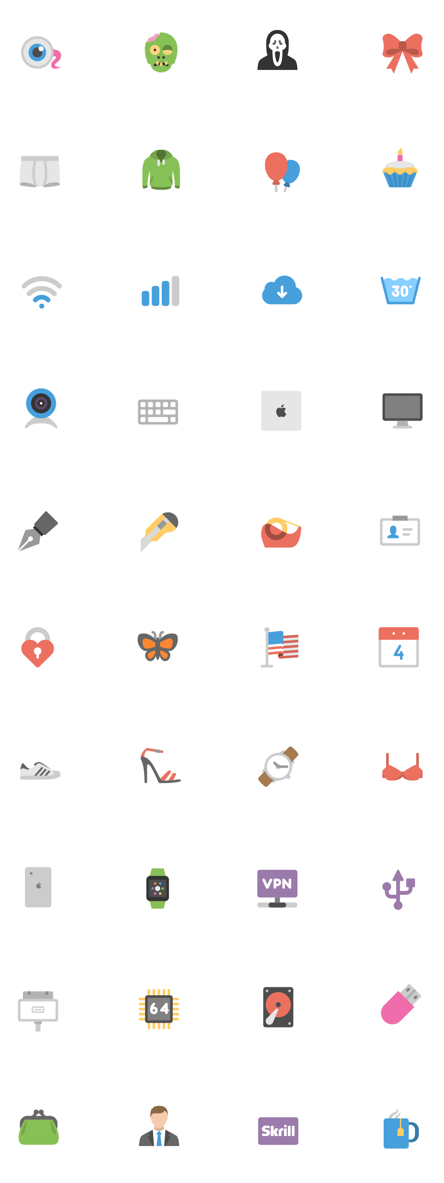 890x2369 Freebie Flat Icon Pack