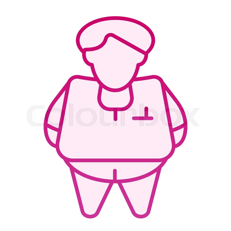 800x800 Fat Person Flat Icon Obesity Pink Stock Vector Colourbox