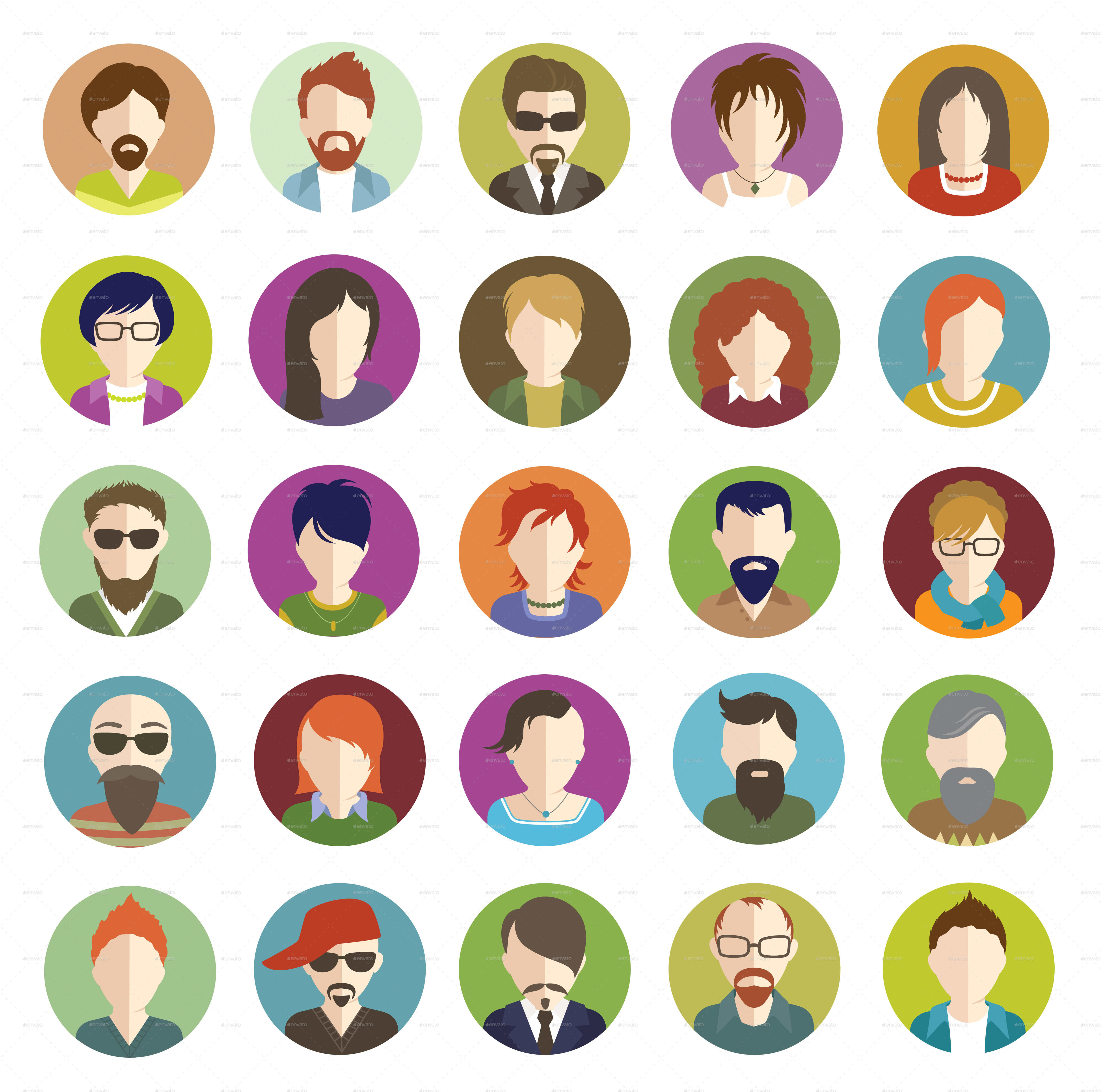 5000x4955 People Flat Icon