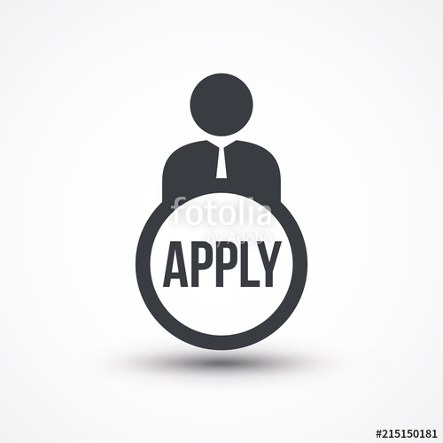 500x500 Person Flat Icon Presenting Word Apply Isolated Stock Image