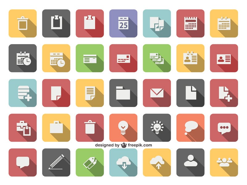 800x600 + Latest Flat Vector Icons