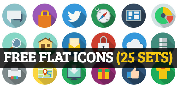 597x298 Free Flat Icons Sets For Ui Design Icons Graphic Design Junction