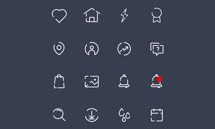 700x420 Free Lineart Flat Icons Set For All Designers Dribbble Graphics