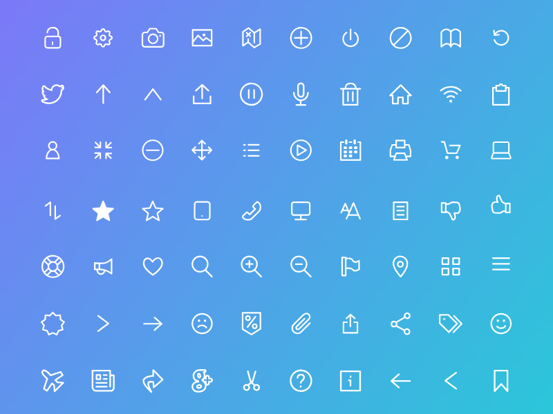 800x600 Flat Icon Set For Adobe Xd Free Xd Templates