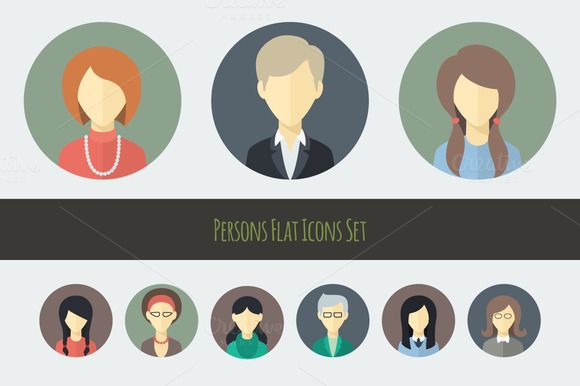 580x386 Flat Person Icon Set Icon Design Person Icon, Icon Set, App