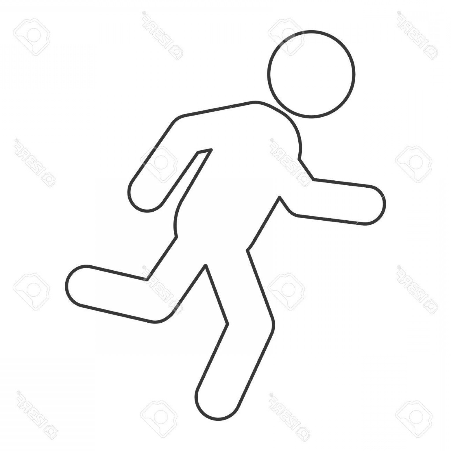 1560x1560 Photostock Vector Simple Flat Design Running Person Pictogram Icon