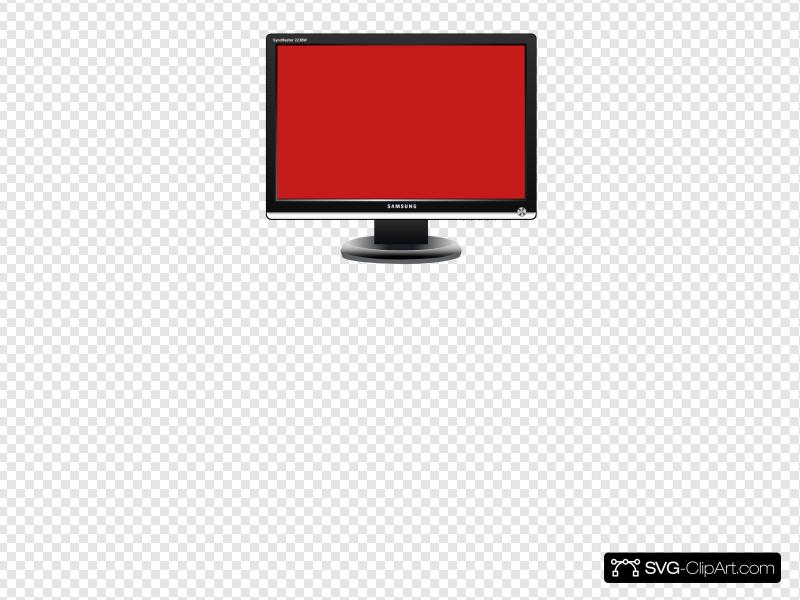 800x600 Red Screen Flat Screen Tv Clip Art, Icon