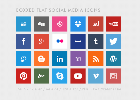 Free High Quality Sets Of Flat Social Media Icons 594x425 Free High Quality Sets Of Flat Social Media Icons