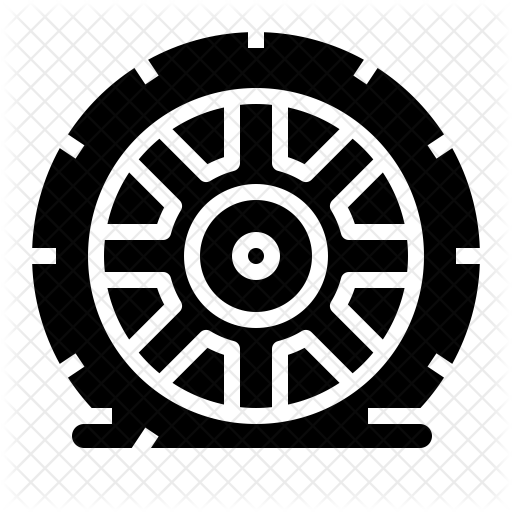 Flat Tire Icon Of Glyph Style 512x512 Flat Tire Icon Of Glyph Style