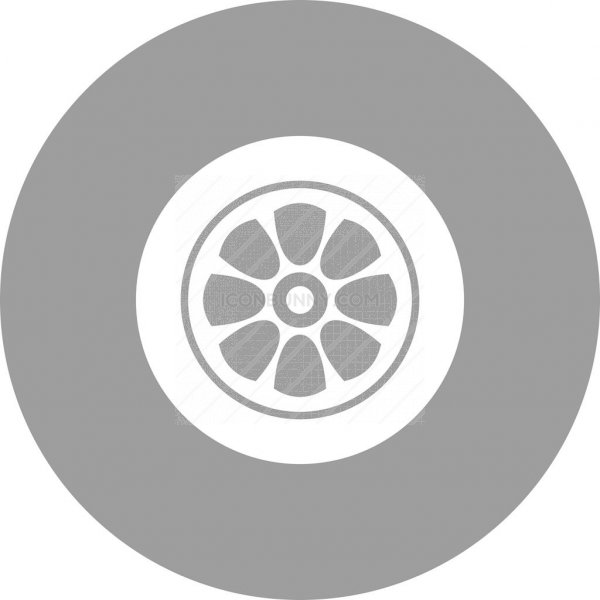 Rubber Tires Flat Round Icon 600x600 Rubber Tires Flat Round Icon