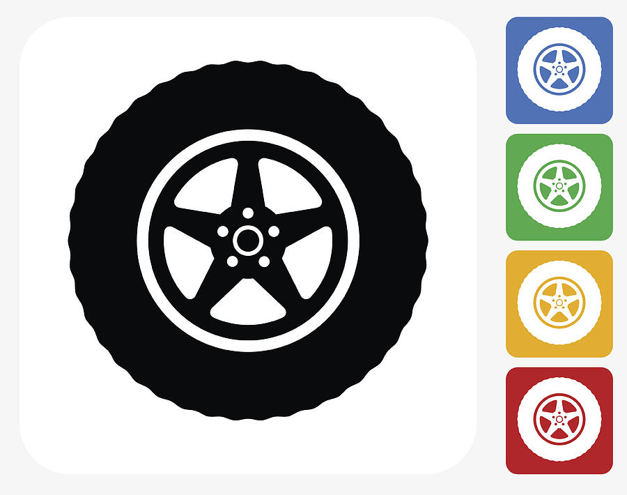 Tire Icon Flat Graphic Design Drawing 900x710 Tire Icon Flat Graphic Design Drawing
