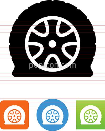 Flat Tire Icon 400x496 Flat Tire Icon