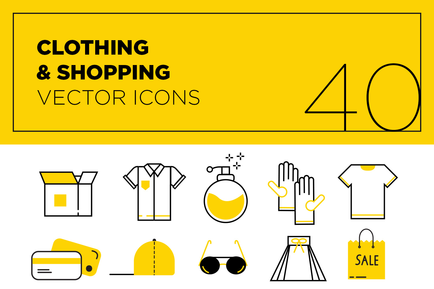 1500x1000 Modern Flat Clothing Shopping Vector Icons Design A Lot