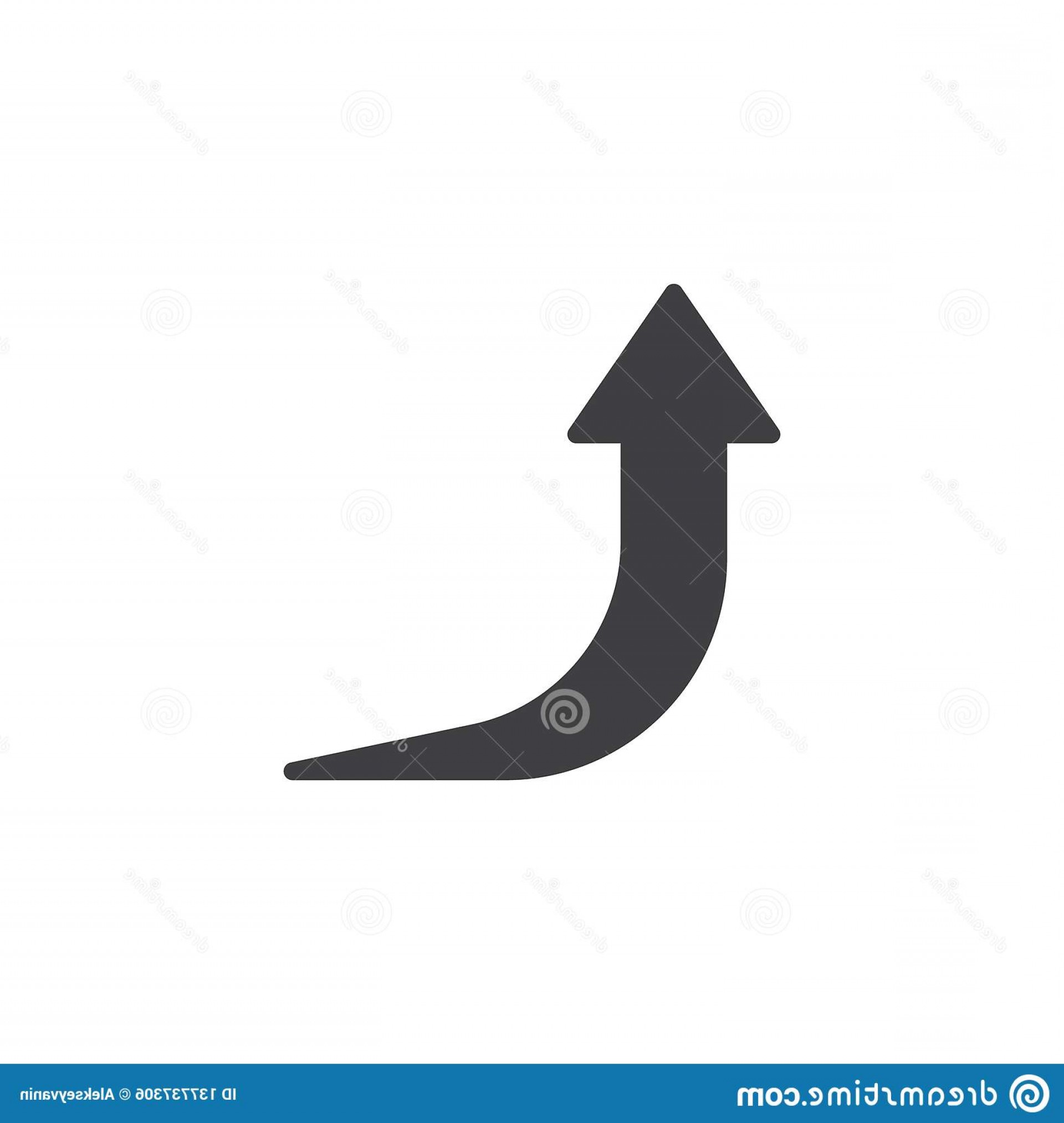 1920x2026 Curved Arrow Up Vector Icon Filled Flat Sign Mobile Concept Web