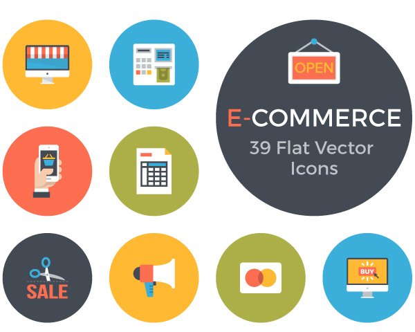 600x480 Freebie Free E Commerce Flat Vector Icons