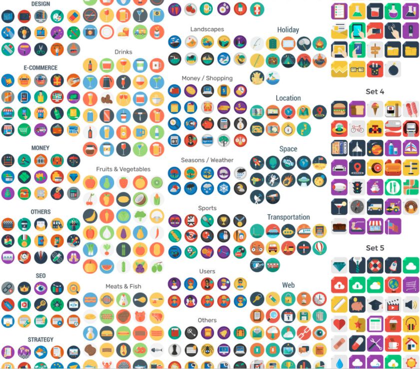 841x739 Premium Flat Icons