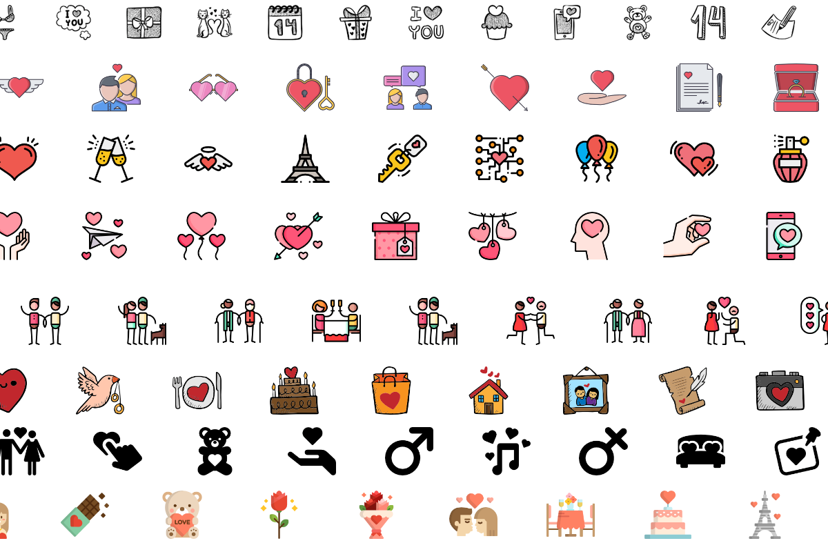 1200x800 Great Free Valentine's Day Icon Packs Digital Impact Glasgow