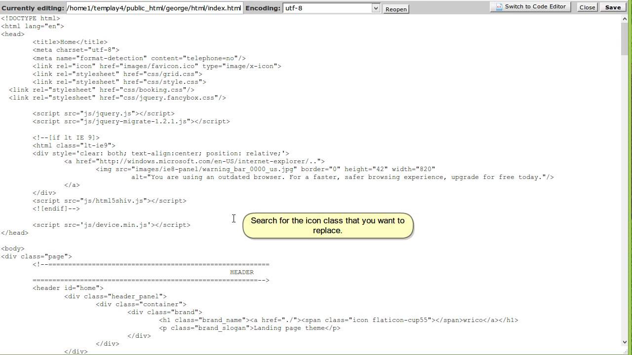 1280x720 Landing Page How To Change Flaticon Icons