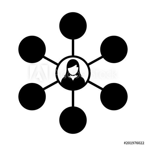 500x500 Social Network Icon Vector Person Female Symbol For Multiple