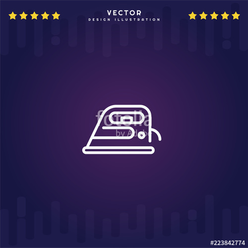 500x500 Outline Flatiron Icon Isolated On Gradient Background, For Website