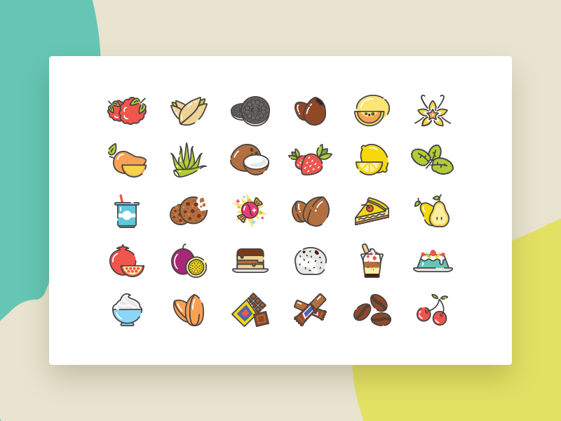 800x600 Gelato Flavor Icons