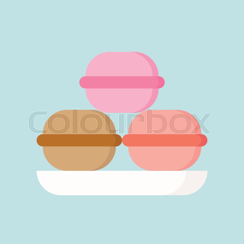 800x800 Macaron In Various Flavor, Simple Icon Stock Vector Colourbox