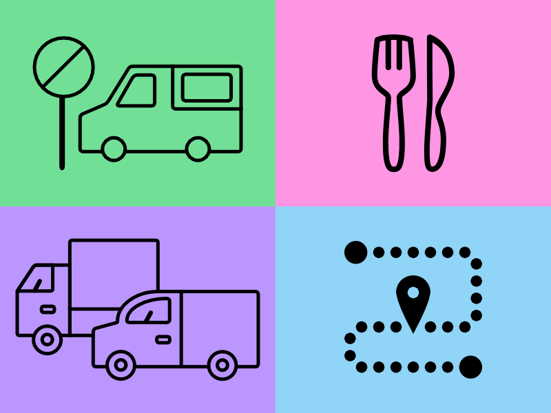 800x600 Fleet Management Icon Design Set