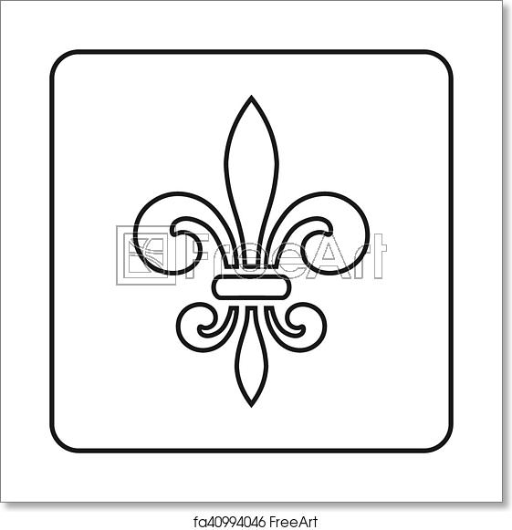 561x581 Free Art Print Of Fleur De Lis Symbol Fleur De Lis Symbol Fleur