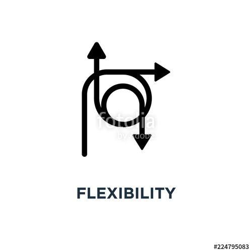 500x500 Flexibility Icon Flexibility Concept Symbol Design, Vector Illu