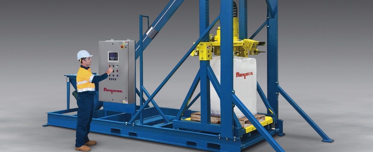 1200x490 Flexicon Ultra Heavy Duty Bulk Bag Filler With Integral Conveyor