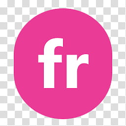 256x256 Radial Icon Set Pink And White Fr Logo Transparent