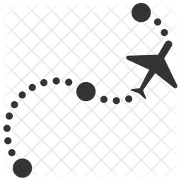256x256 Connecting Flight Icon Of Glyph Style