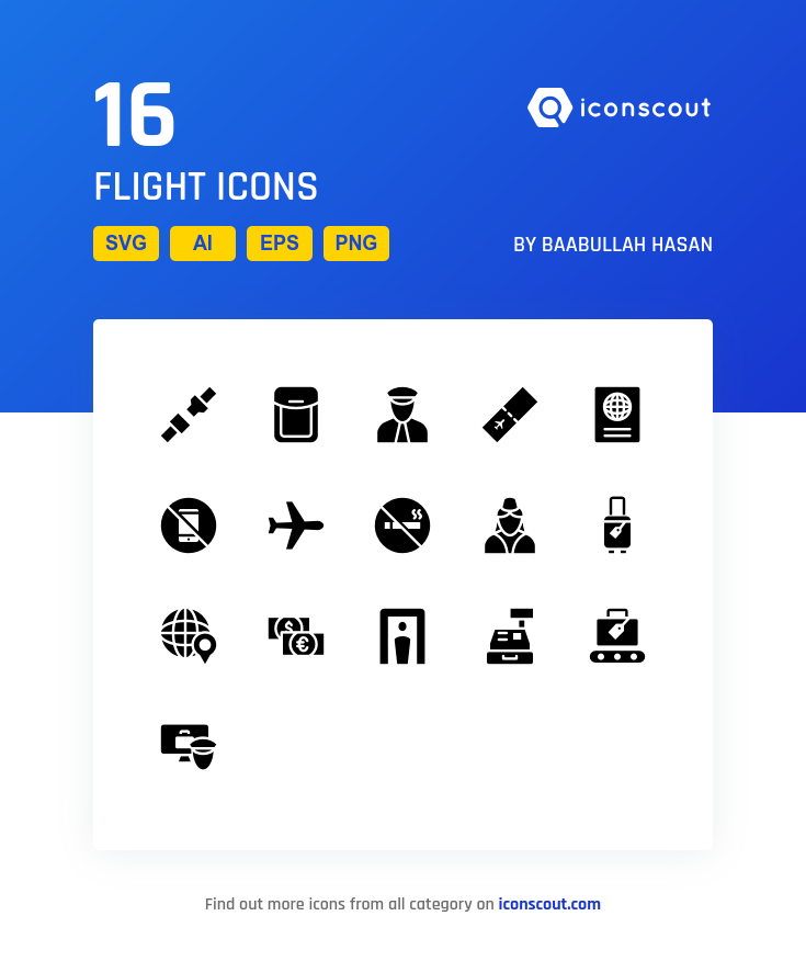 735x876 Flight Icon Pack