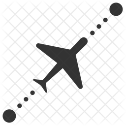 256x256 Direct Flight Icon Of Glyph Style
