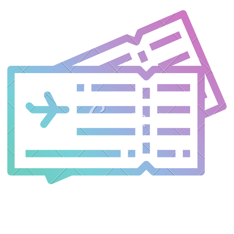 800x800 Ticket Travel Air Plane Airplane Flight Icon