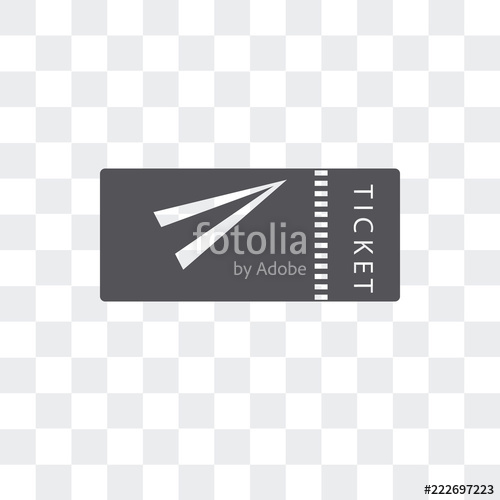 500x500 Airplane Flight Tickets Icon Isolated On Transparent Background