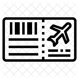 256x256 Air Ticket Icon Of Line Style