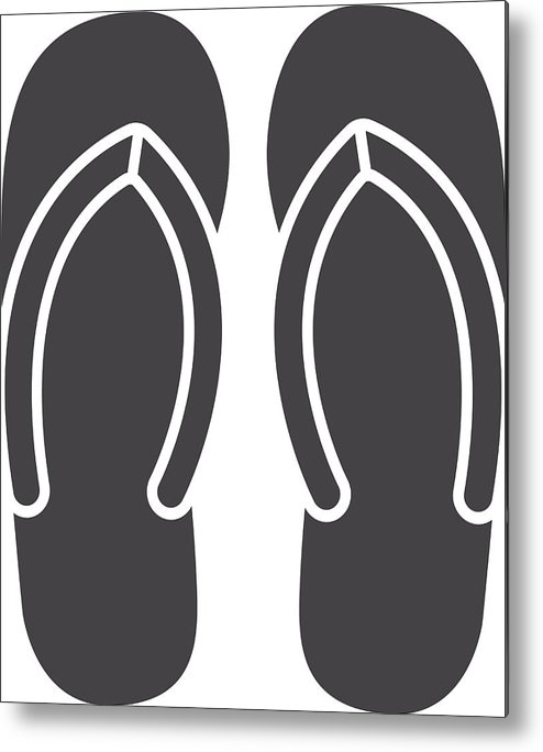494x684 Flip Flops Icon Metal Print