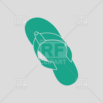 400x400 Flip Flop Icon On Gray Background Vector Image Of Icons