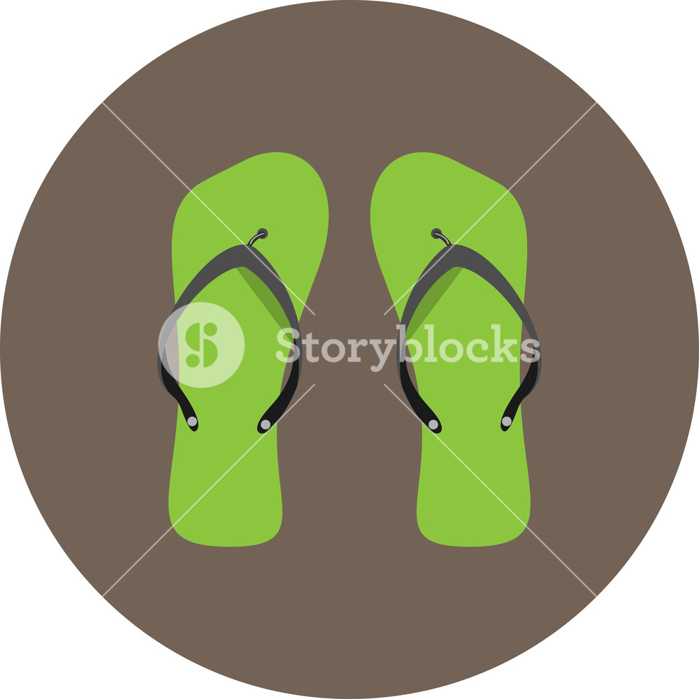 1000x1000 Flip Flops Icon Flat Footwear Relax, Slipper Sandal, Beach Shoes